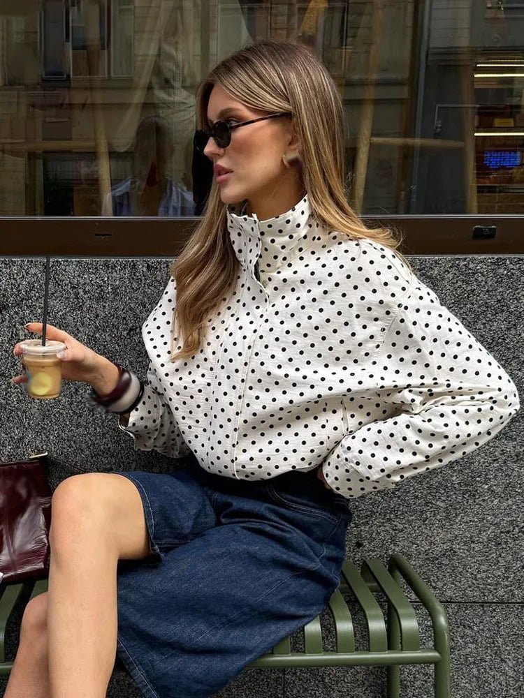 Eliane - Women's Relaxed Polka Jacket - photo 6