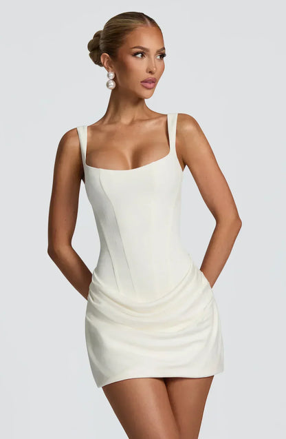 Georgiana - Women's Mini Draped Dress - photo 5