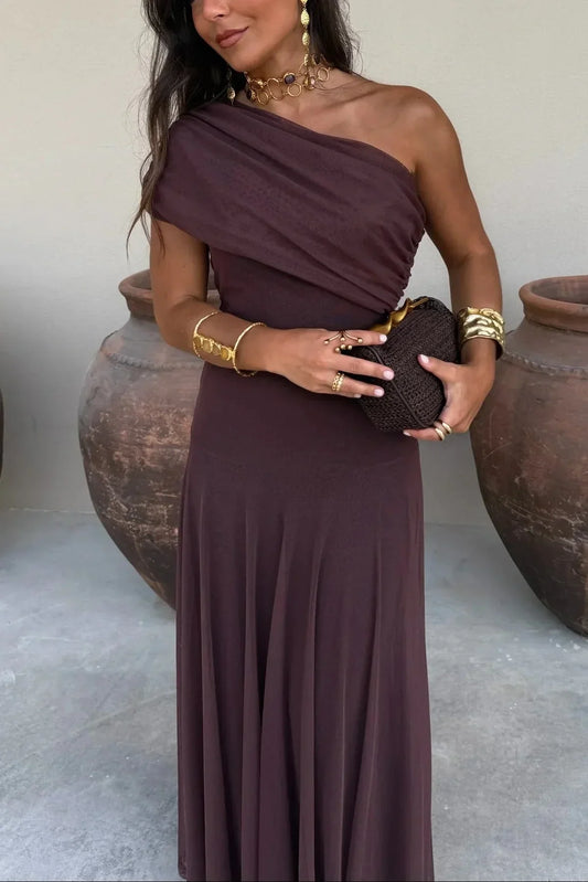 Wilhelmina - Women's Maxi Asymmetric Dress - photo 1