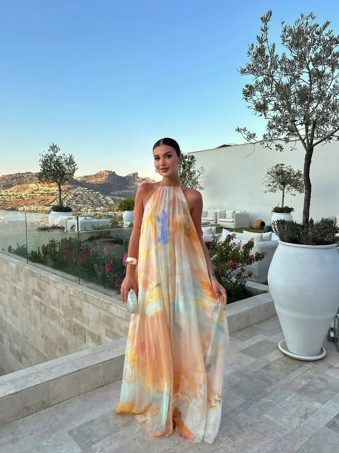 Kirsten - Women's Maxi Printed Dress - photo 1