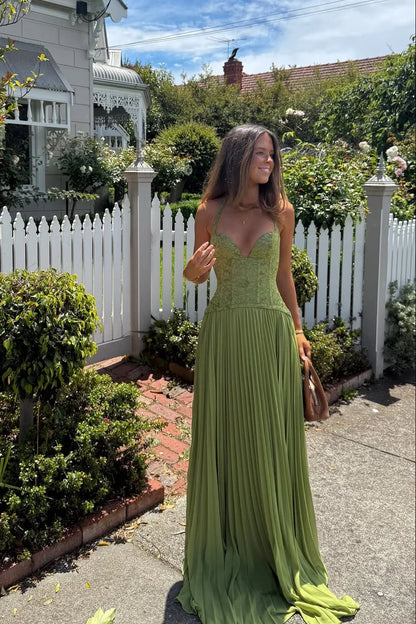 Eulalie - Women's Maxi Pleated Dress - photo 2