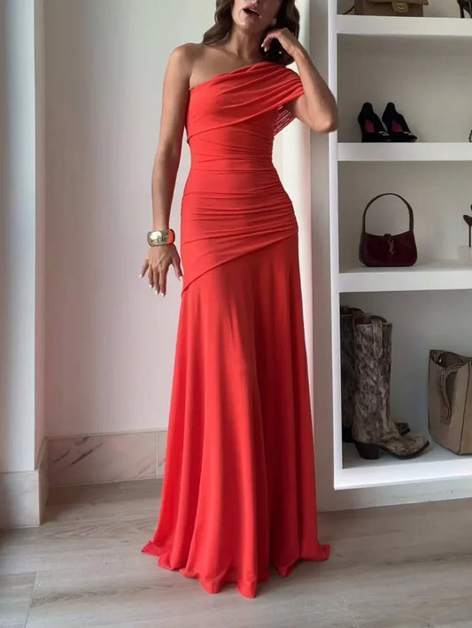 Eulalie - Women's Maxi Asymmetric Dress - photo 1