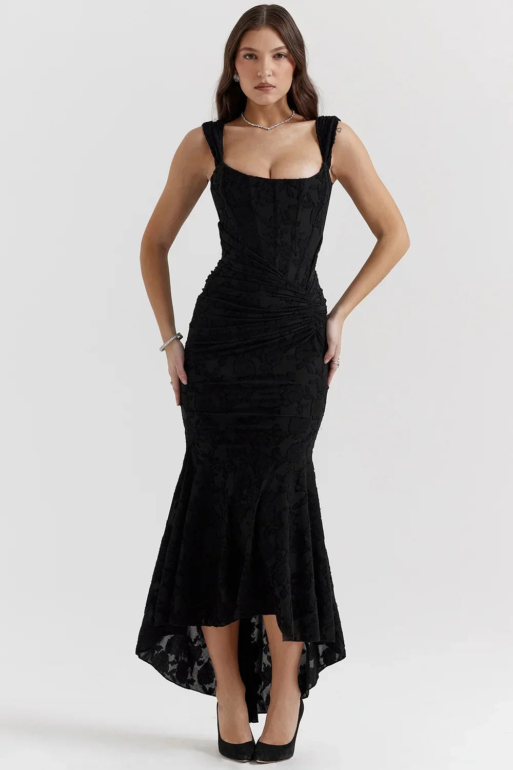Faye - Women's Midi Asymmetric Dress - photo 11