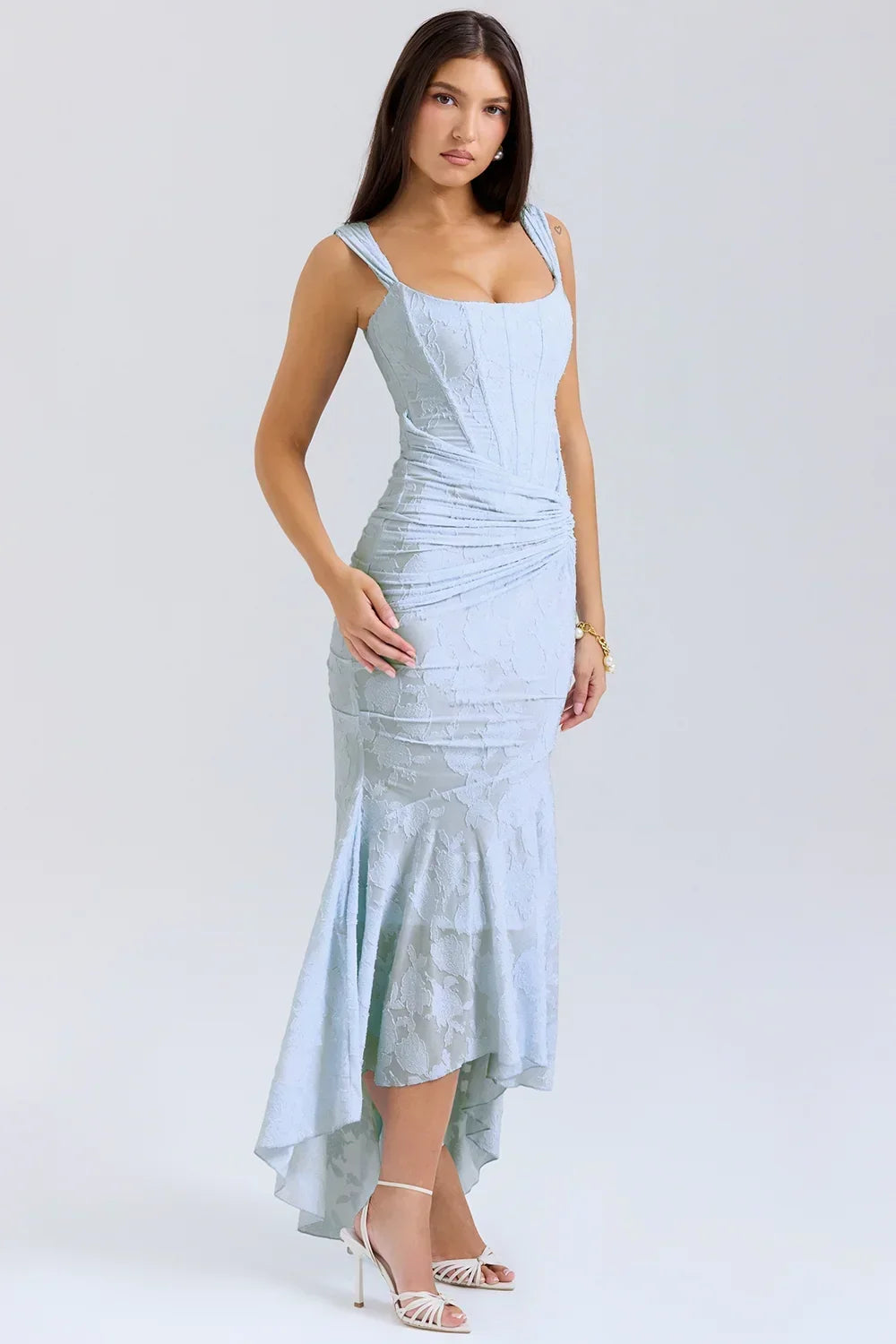 Faye - Women's Midi Asymmetric Dress - photo 5
