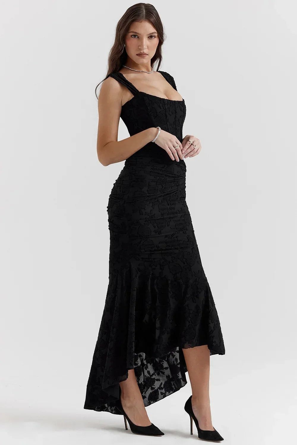 Faye - Women's Midi Asymmetric Dress - photo 14