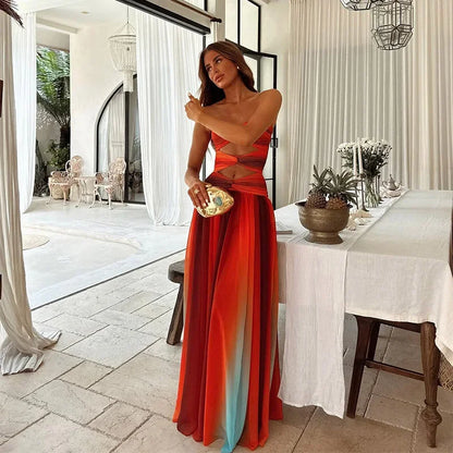 Violette - Women's Maxi Strapless Dress - photo 2