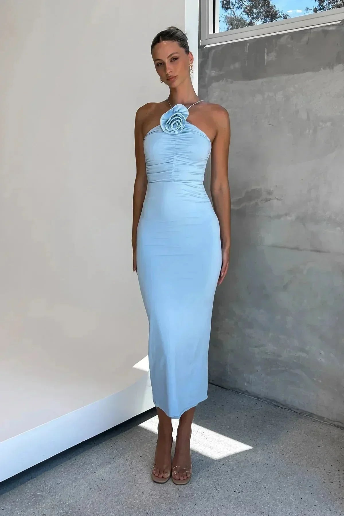 Una - Women's Midi Fitted Dress - photo 5