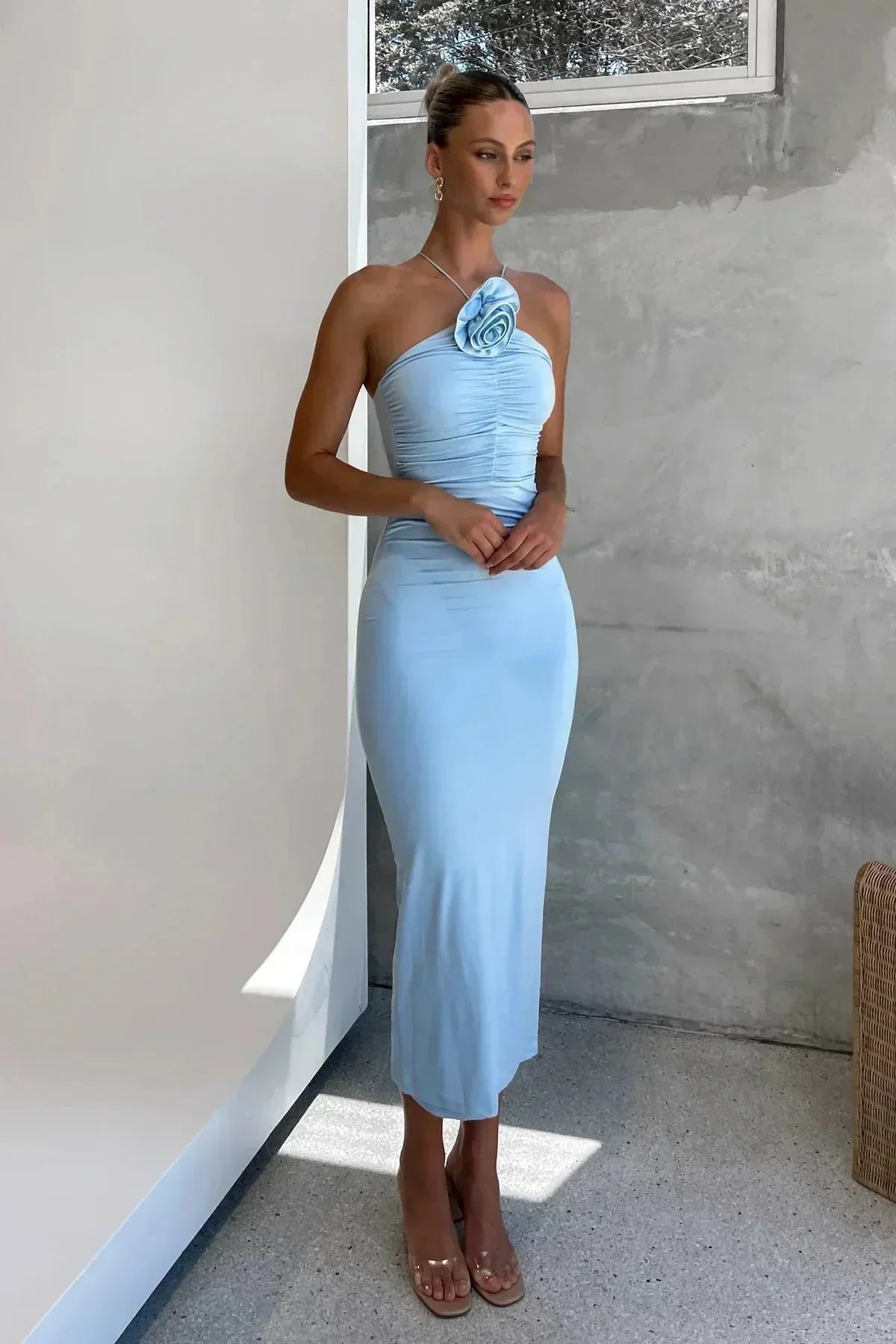 Una - Women's Midi Fitted Dress - photo 8