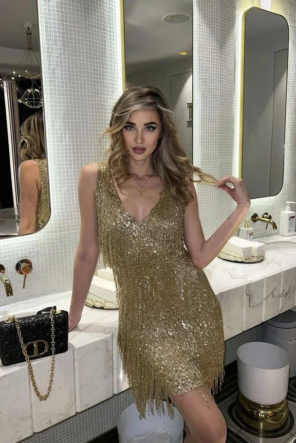 Susanna - Women's Mini Sequin Dress - photo 4