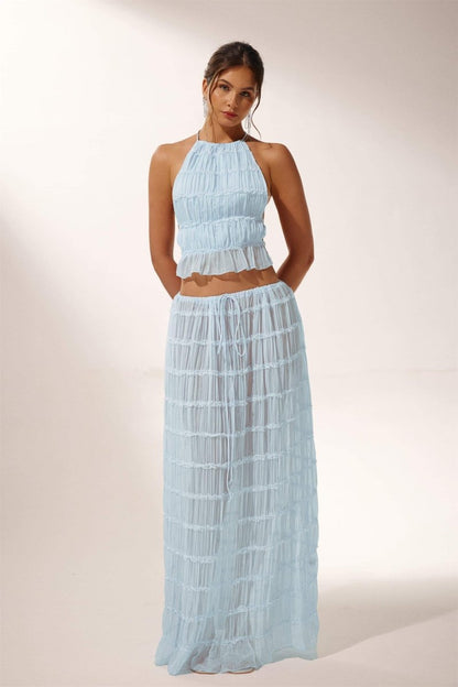 Camille - Women's Pleated Backless Set