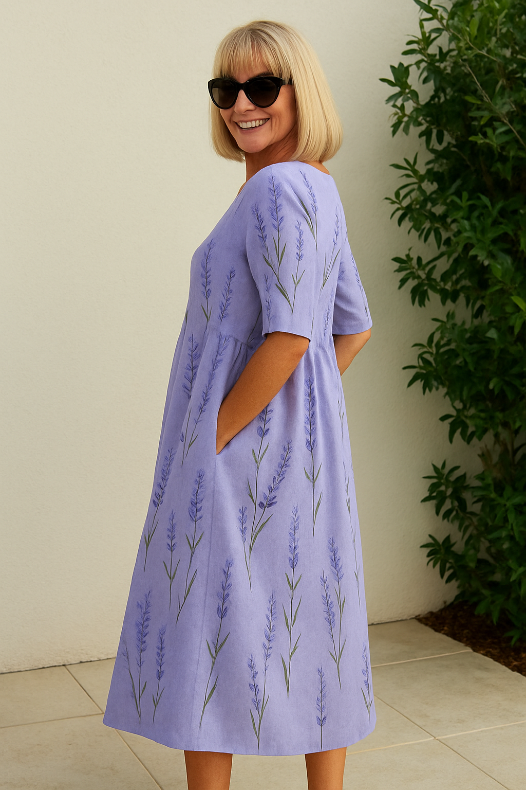 Elodie - Women's Relaxed Floral Midi Dress - photo 4