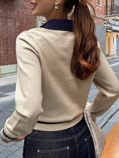 Alma - Women's Knit Blocking Sweater - photo 5
