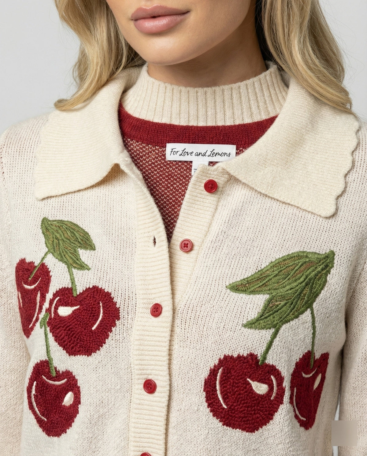 Agnes - Women's Knit Floral Sweater - photo 4