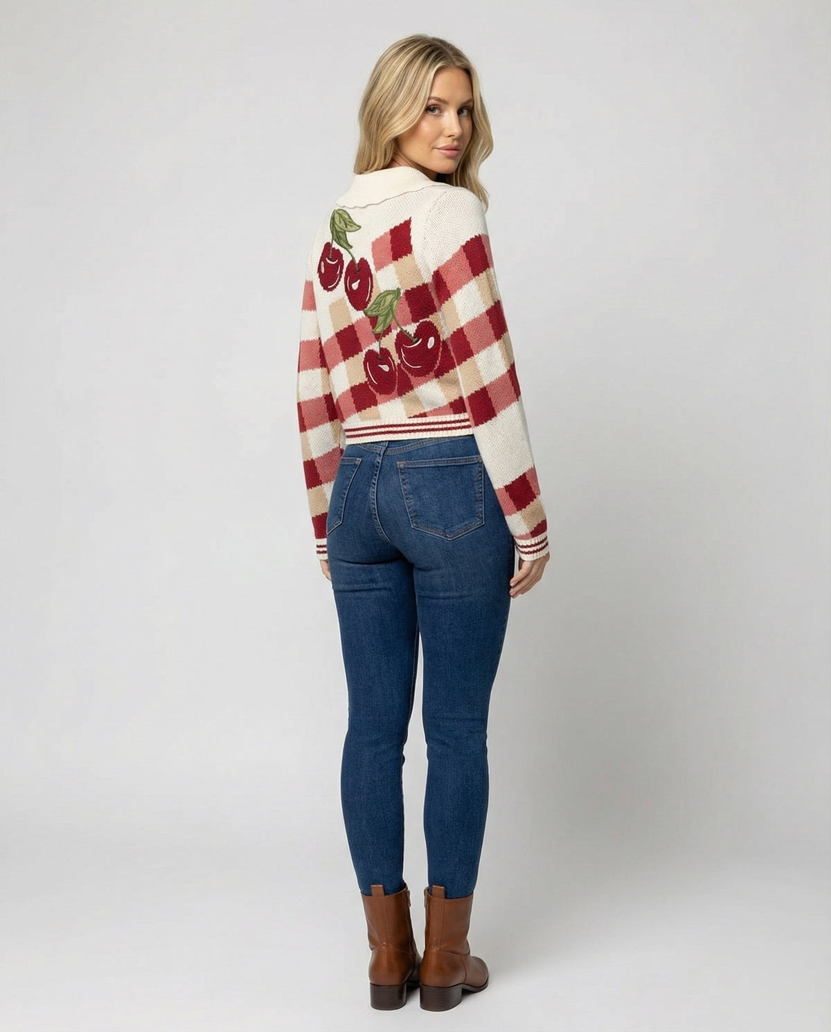 Agnes - Women's Knit Floral Sweater - photo 5