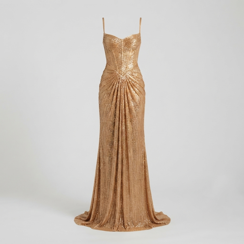 Marit - Women's Metallic Corset Dress - photo 2