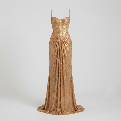 Marit - Women's Metallic Corset Dress - photo 2