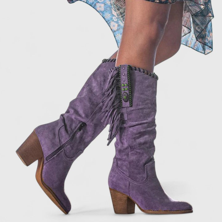 Xenia - Women's Knee-High Western Shoes - photo 2
