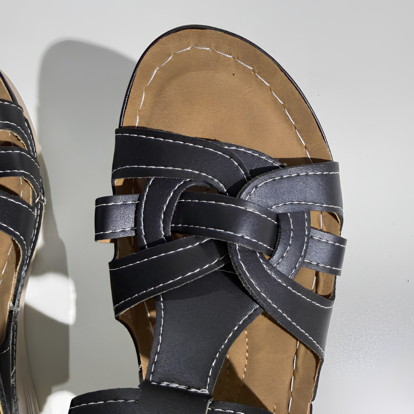 Adeline - Women's Leather Velcro Sandal - photo 8