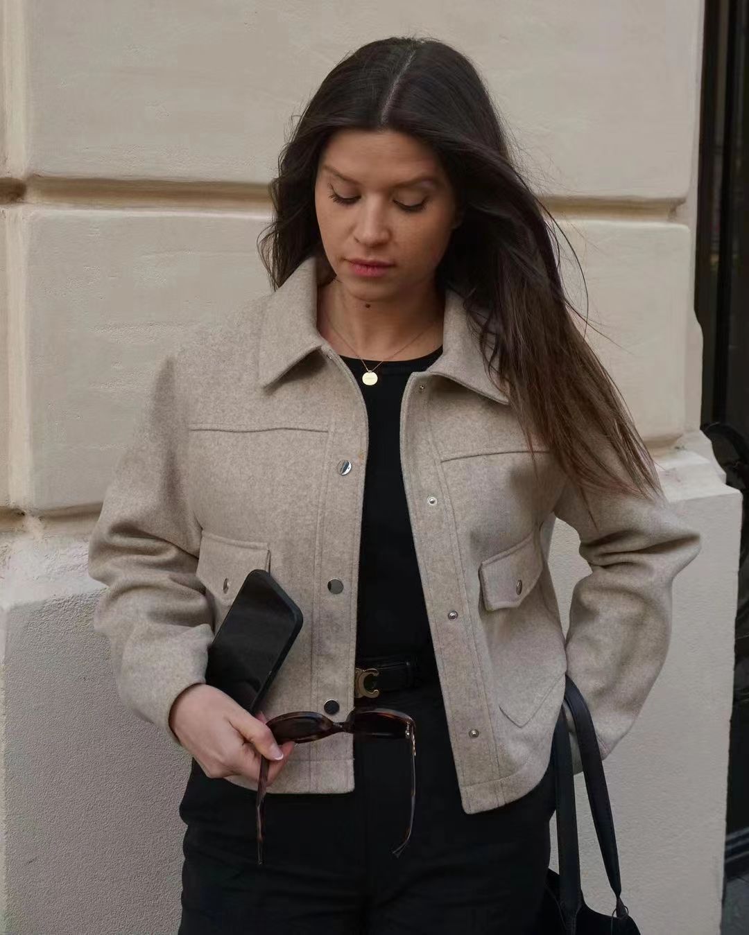 Caitlin - Women's Cropped Shacket Jacket - photo 2