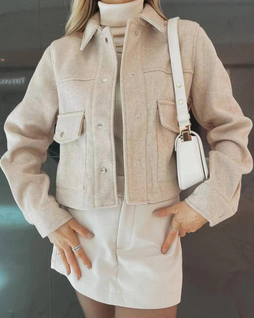 Caitlin - Women's Cropped Shacket Jacket - photo 8