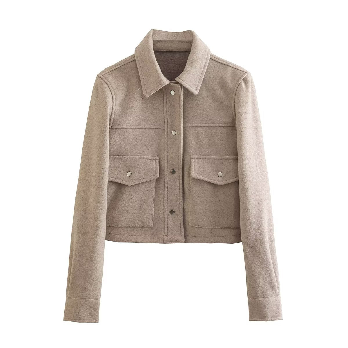 Caitlin - Women's Cropped Shacket Jacket - photo 9