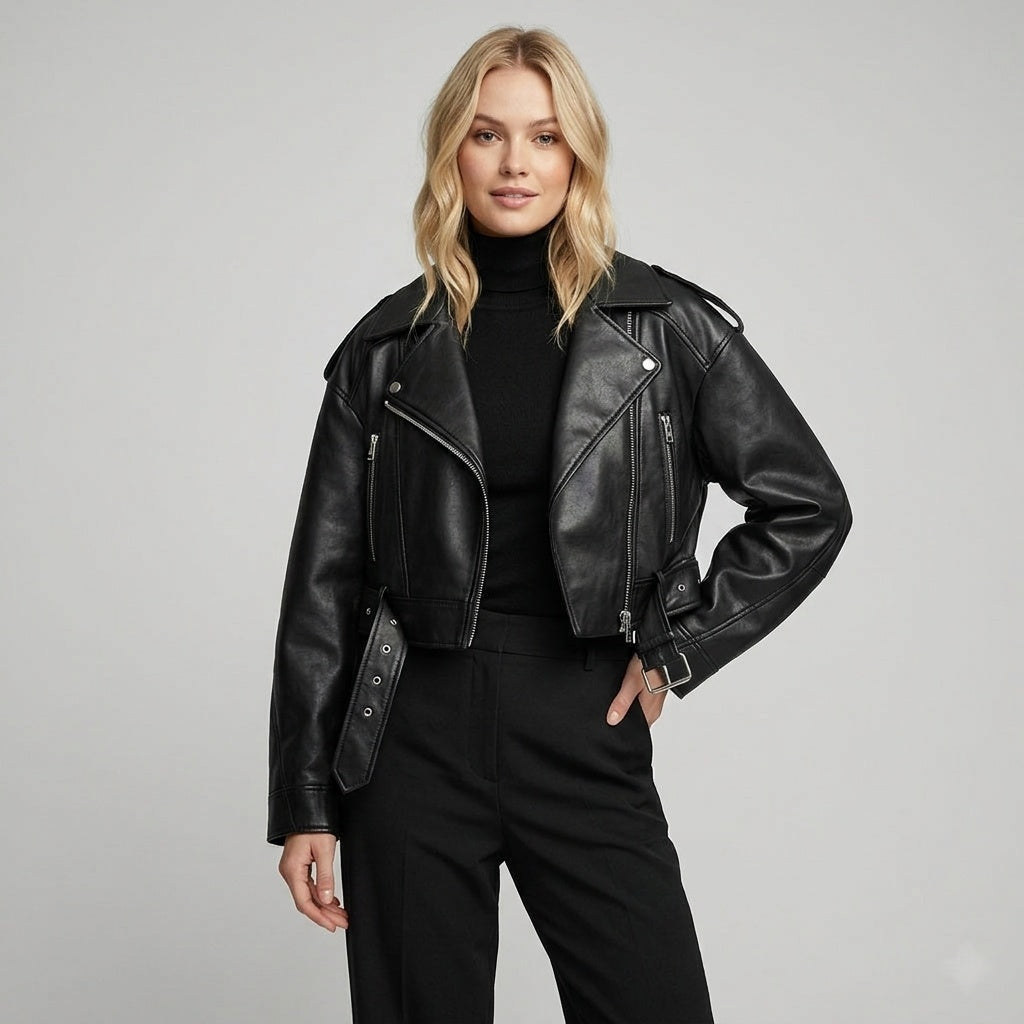 Ondine - Women's Relaxed Biker Jacket - photo 2