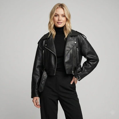 Ondine - Women's Relaxed Biker Jacket - photo 2