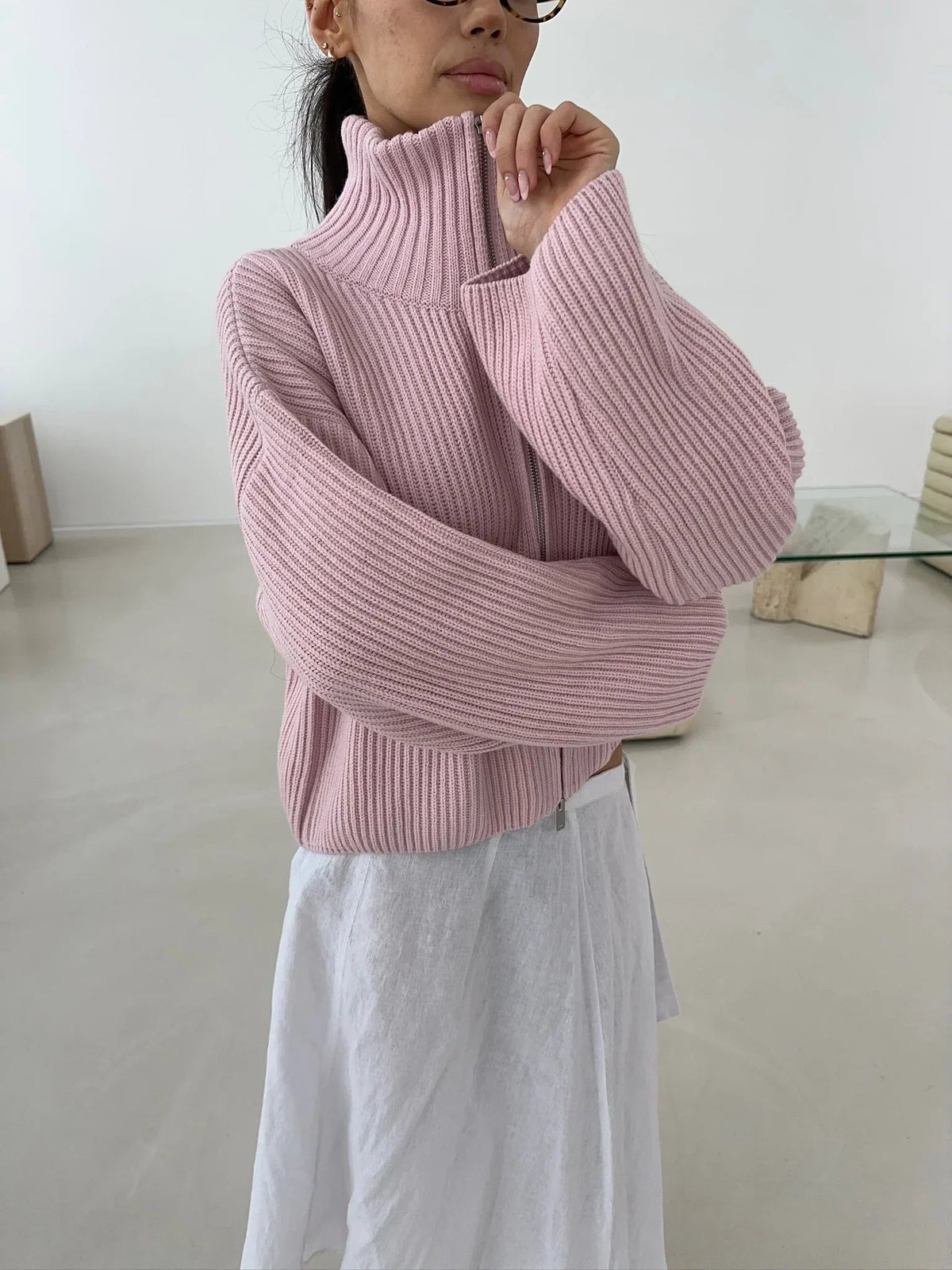 Emmeline - Women's Relaxed Ribbed Sweater - photo 6