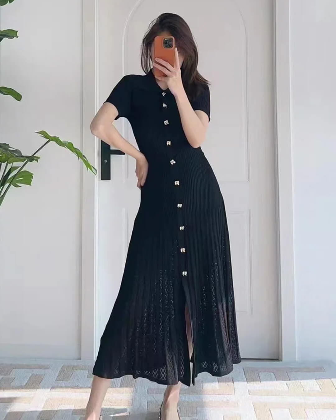 Iris - Women's Maxi Knit Dress - photo 2