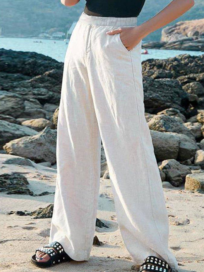 Zara - Women's Wide-Leg Elastic Trousers - photo 2