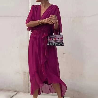 Daphne - Women's Plus-Size V-Neck Maxi Dress - photo 4