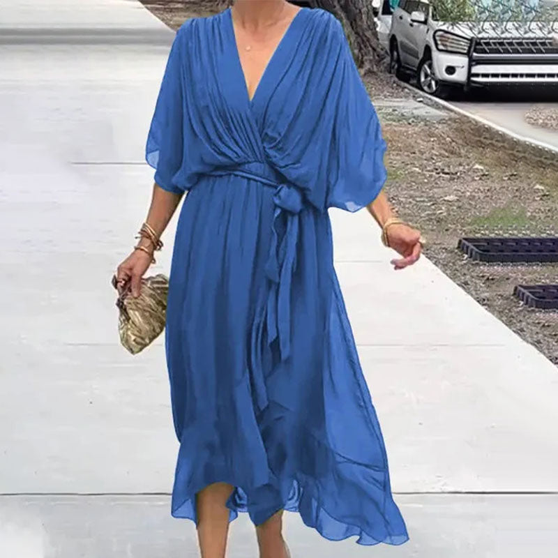 Daphne - Women's Plus-Size V-Neck Maxi Dress - photo 3