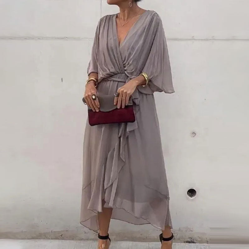 Daphne - Women's Plus-Size V-Neck Maxi Dress - photo 5