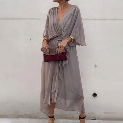 Daphne - Women's Plus-Size V-Neck Maxi Dress - photo 5