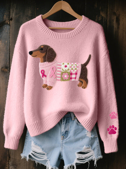 Yolande - Women's Patchwork Knit Cardigan - photo 1