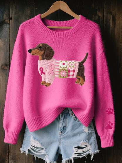 Yolande - Women's Patchwork Knit Cardigan - photo 2