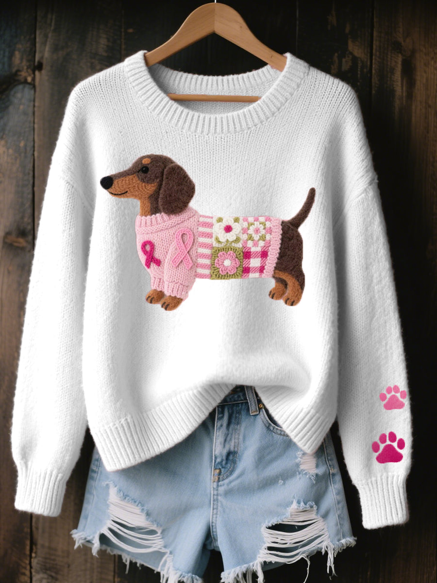 Yolande - Women's Patchwork Knit Cardigan - photo 3