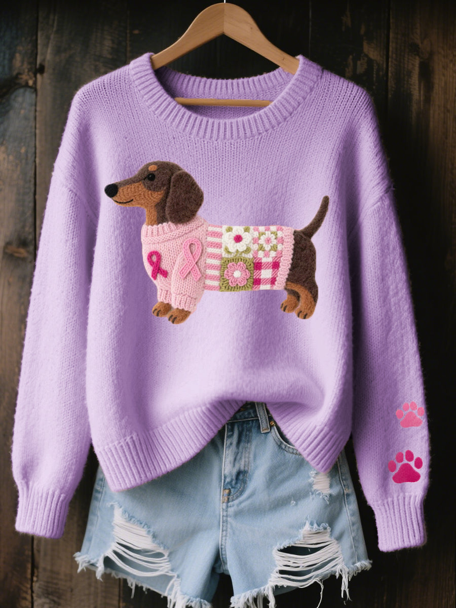 Yolande - Women's Patchwork Knit Cardigan - photo 4