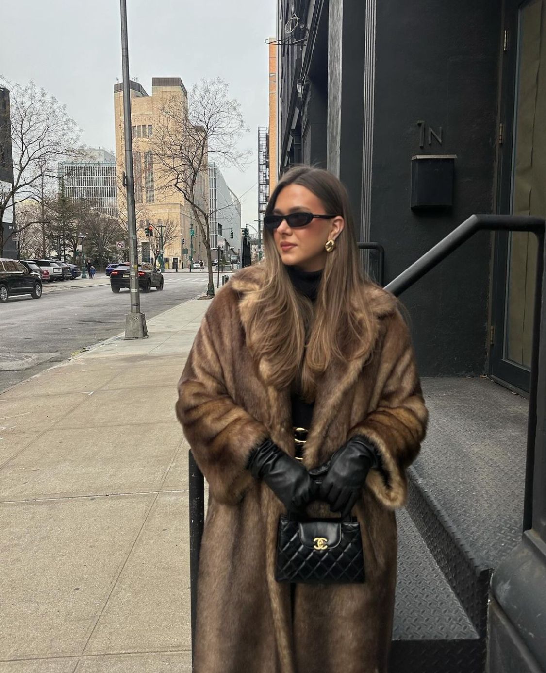 Dorothea - Women's Faux Fur Knee Length Coat - photo 3