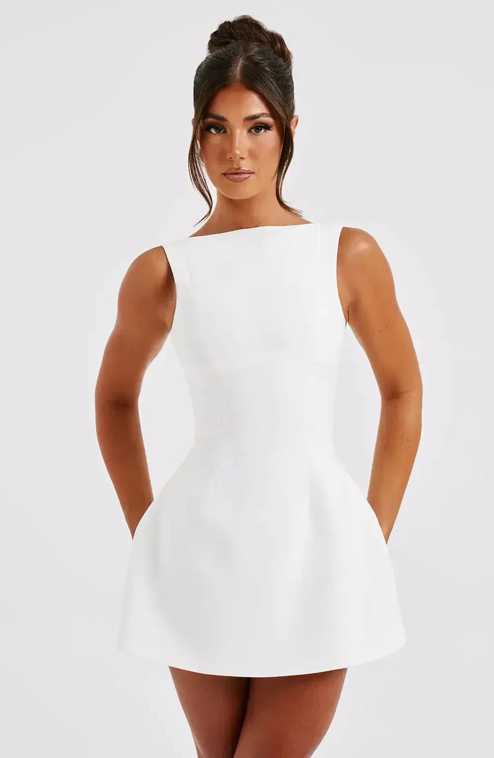 Violette - Women's Fitted Mini Dress - photo 3