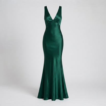 Ysolde - Women's Satin Maxi Dress - photo 2