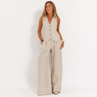 Valentine - Women's Linen Wide-Leg Jacket - photo 1