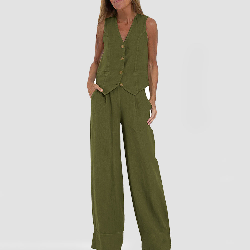 Valentine - Women's Linen Wide-Leg Jacket - photo 10