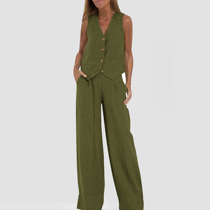 Valentine - Women's Linen Wide-Leg Jacket - photo 10