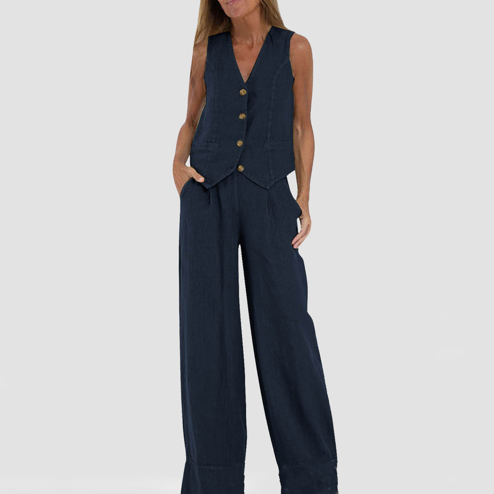 Valentine - Women's Linen Wide-Leg Jacket - photo 11