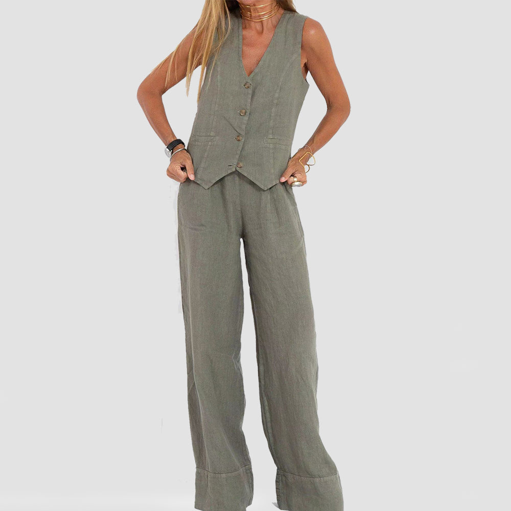 Valentine - Women's Linen Wide-Leg Jacket - photo 12