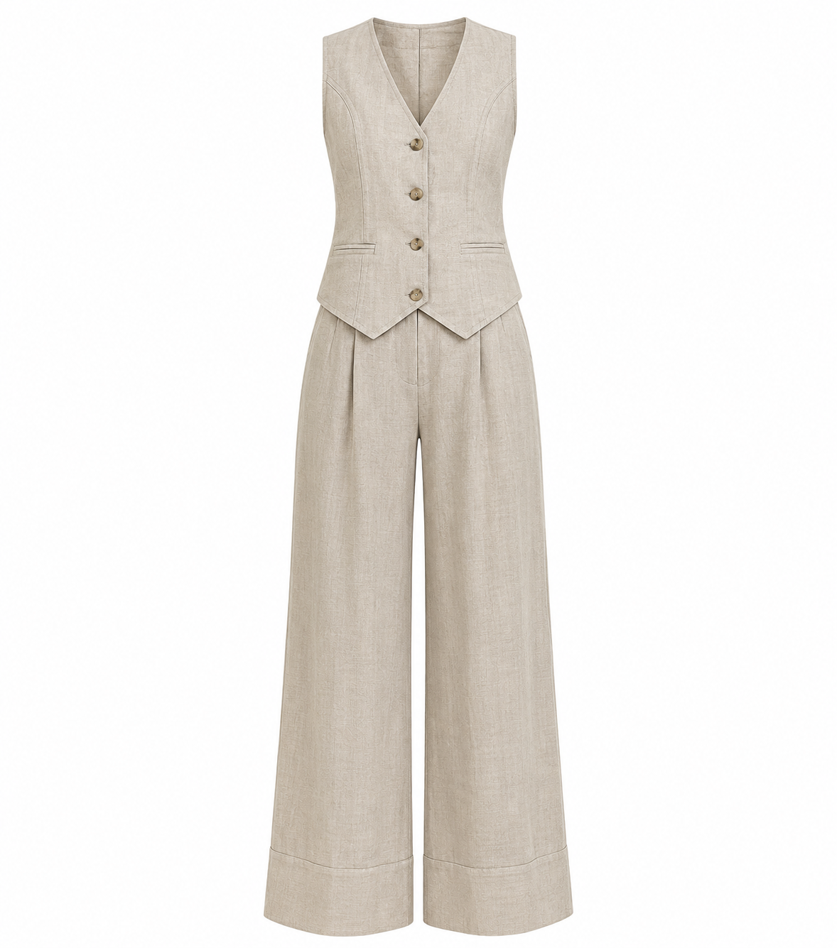 Valentine - Women's Linen Wide-Leg Jacket - photo 2