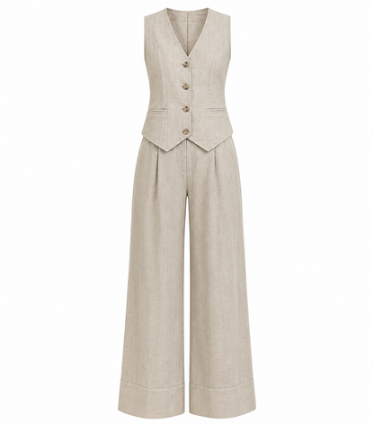 Valentine - Women's Linen Wide-Leg Jacket - photo 2