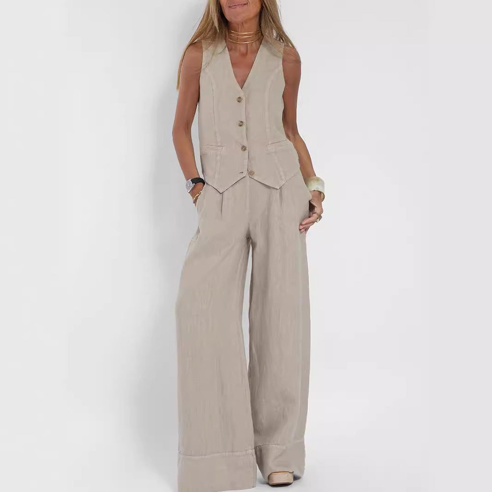 Valentine - Women's Linen Wide-Leg Jacket - photo 3