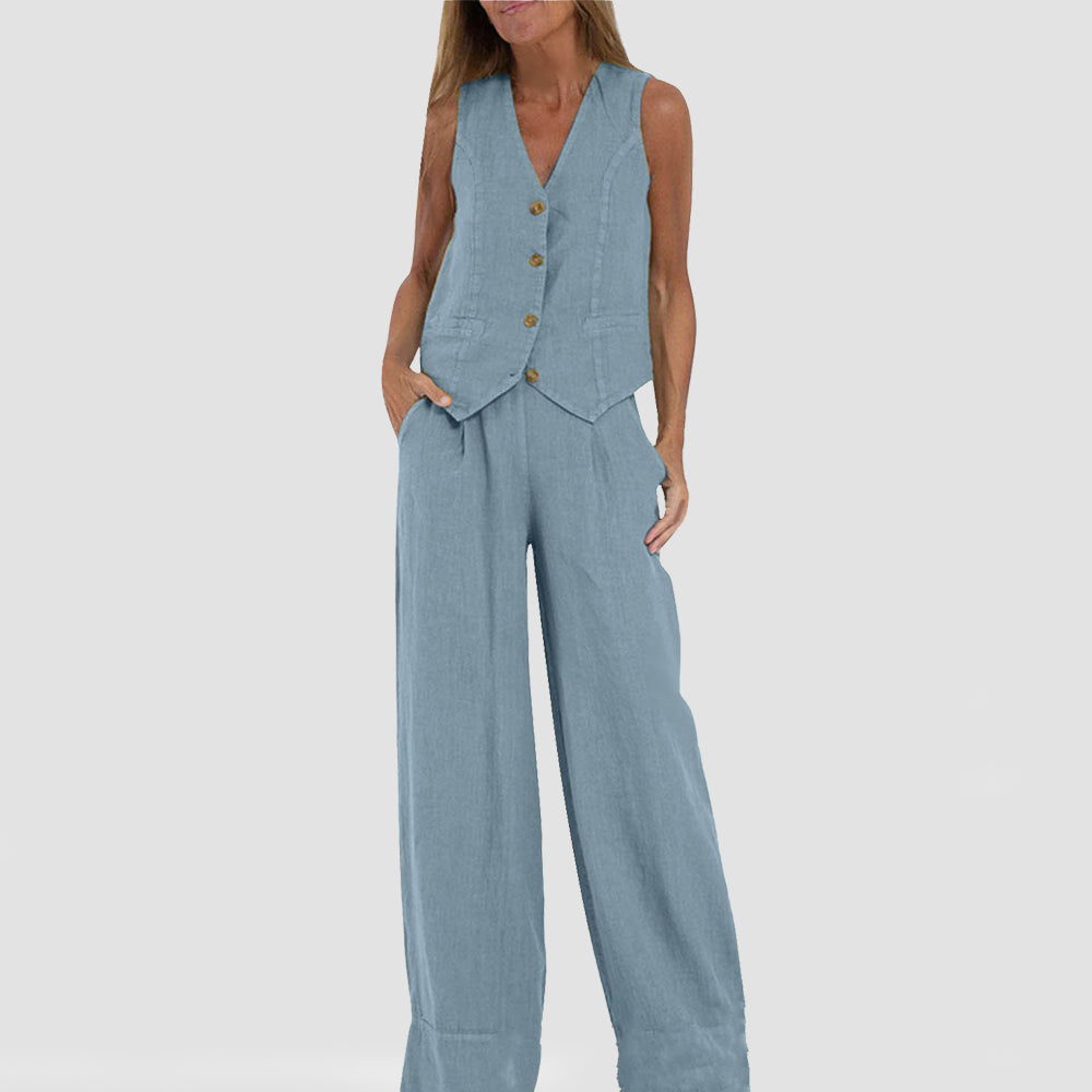 Valentine - Women's Linen Wide-Leg Jacket - photo 6